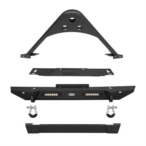 Jeep TJ Front and Rear Bumper Combo Stinger Stubby Front Bumper and Explorer Rear Bumper for Jeep Wrangler TJ YJ 1997-2006 BXG152130 ultralisk4x4 ULB.1013+ULB.1010 10