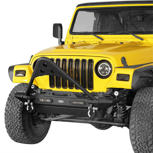 Jeep TJ Front and Rear Bumper Combo Stinger Stubby Front Bumper and Explorer Rear Bumper for Jeep Wrangler TJ YJ 1997-2006 BXG152130 ultralisk4x4 ULB.1013+ULB.1010 3