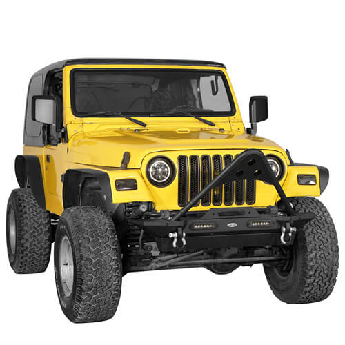 Jeep TJ Front and Rear Bumper Combo Stinger Stubby Front Bumper and Explorer Rear Bumper for Jeep Wrangler TJ YJ 1997-2006 BXG152130 ultralisk4x4 ULB.1013+ULB.1010 4