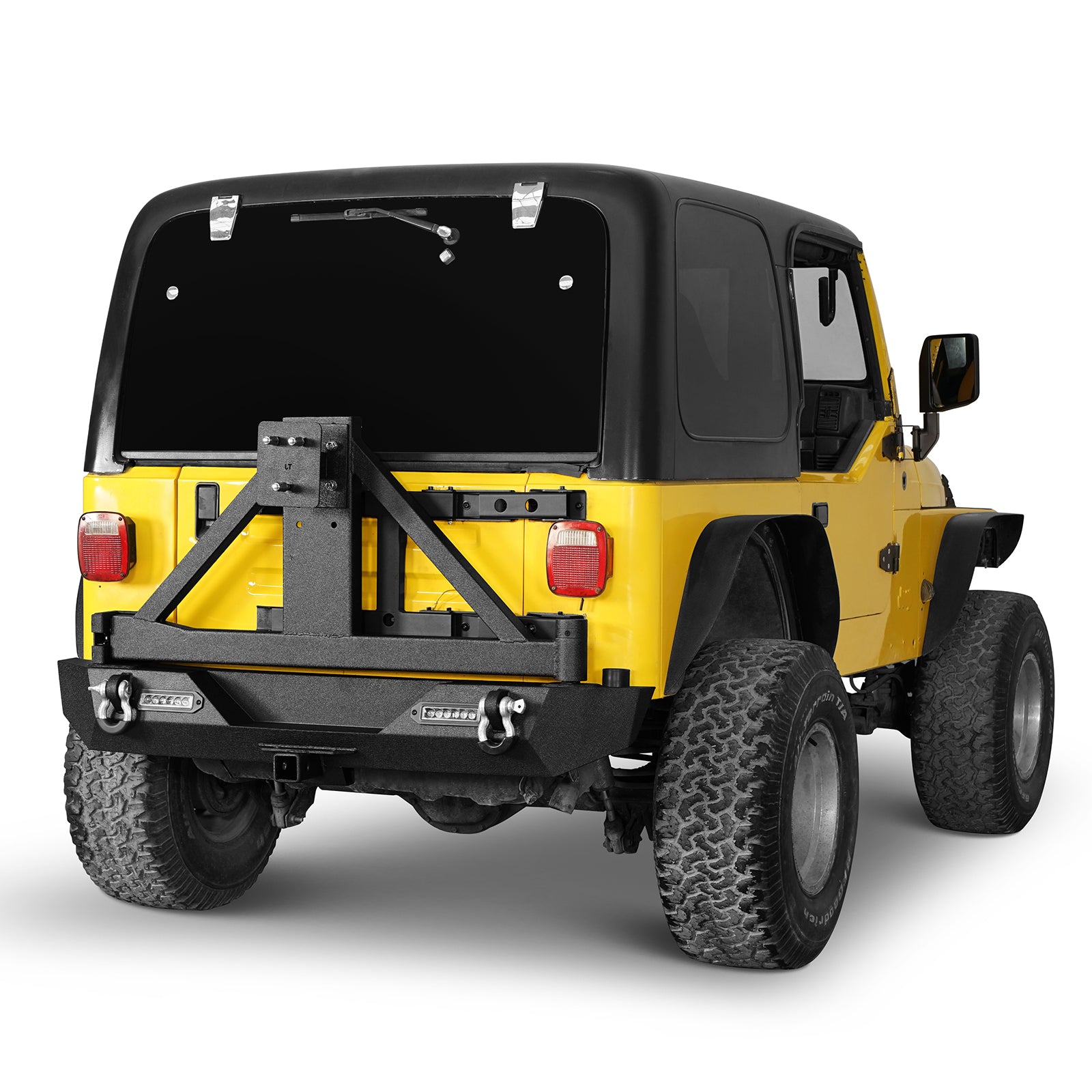 Jeep TJ Front and Rear Bumper Combo Stinger Stubby Front Bumper and Explorer Rear Bumper for Jeep Wrangler TJ YJ 1997-2006 BXG152130 ultralisk4x4 ULB.1013+ULB.1010 6