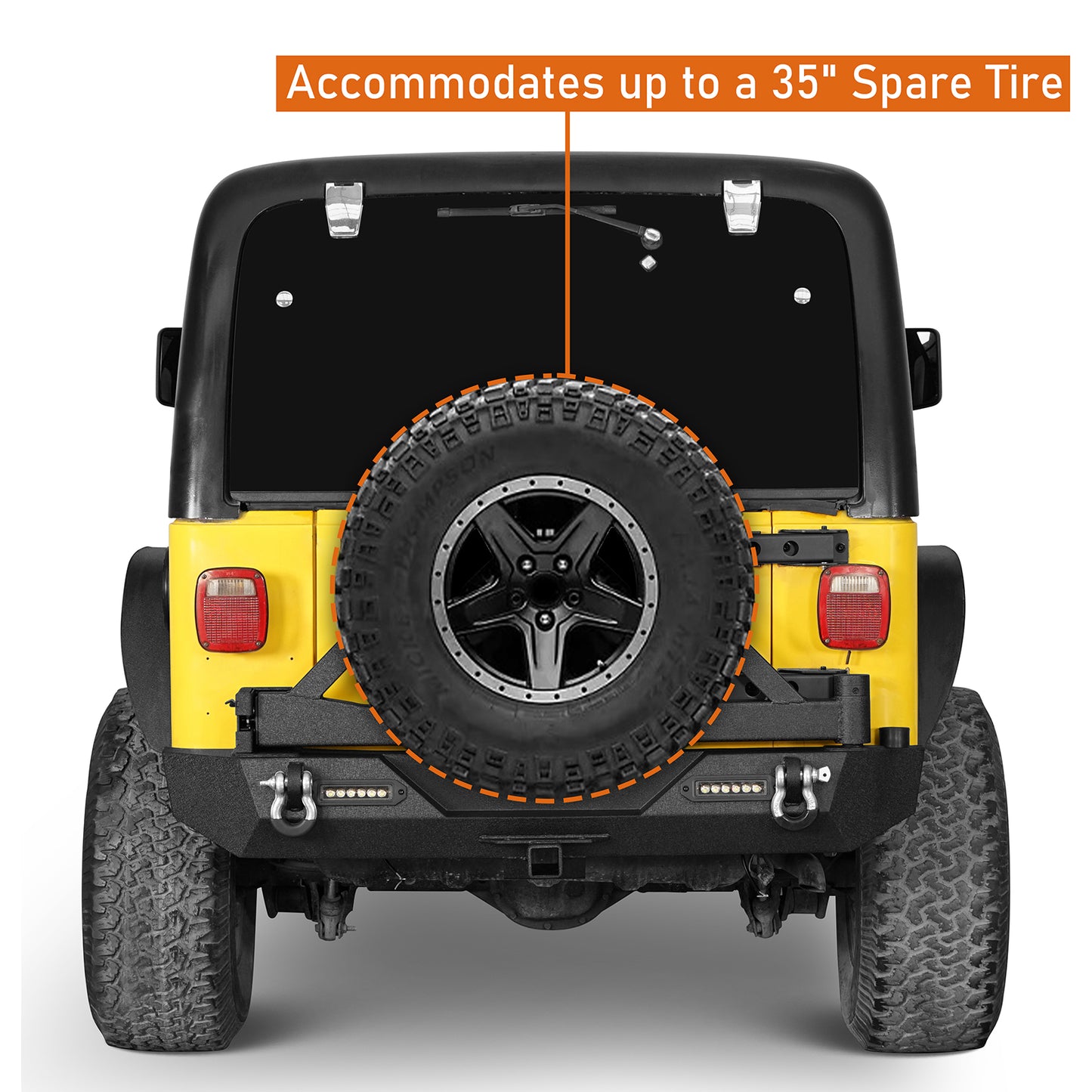 Jeep TJ Front and Rear Bumper Combo Stinger Stubby Front Bumper and Explorer Rear Bumper for Jeep Wrangler TJ YJ 1997-2006 BXG152130 ultralisk4x4 ULB.1013+ULB.1010 7