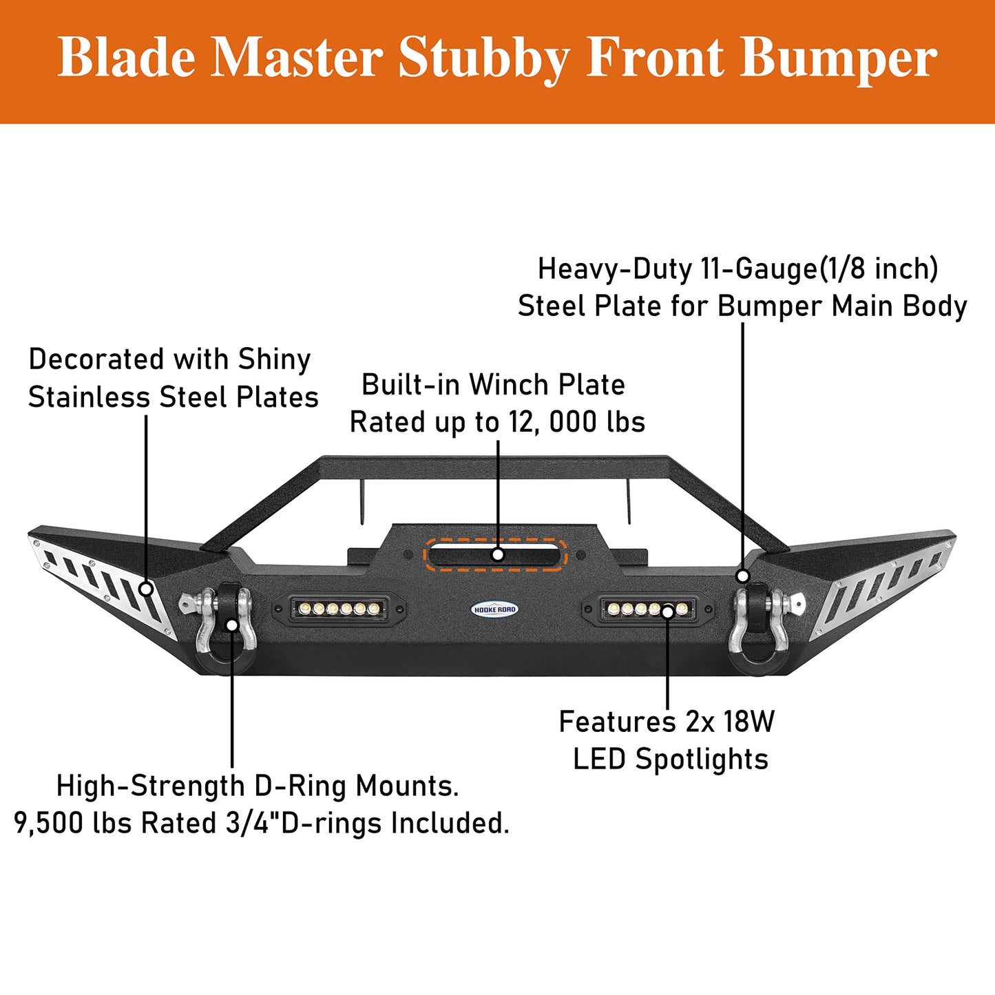 Jeep TJ Front and Rear Bumper Combo w/Tire Carrier for 1997-2006 Jeep Wrangler TJ - ultralisk 4x4 ULB.1010+ULB.1011 12 