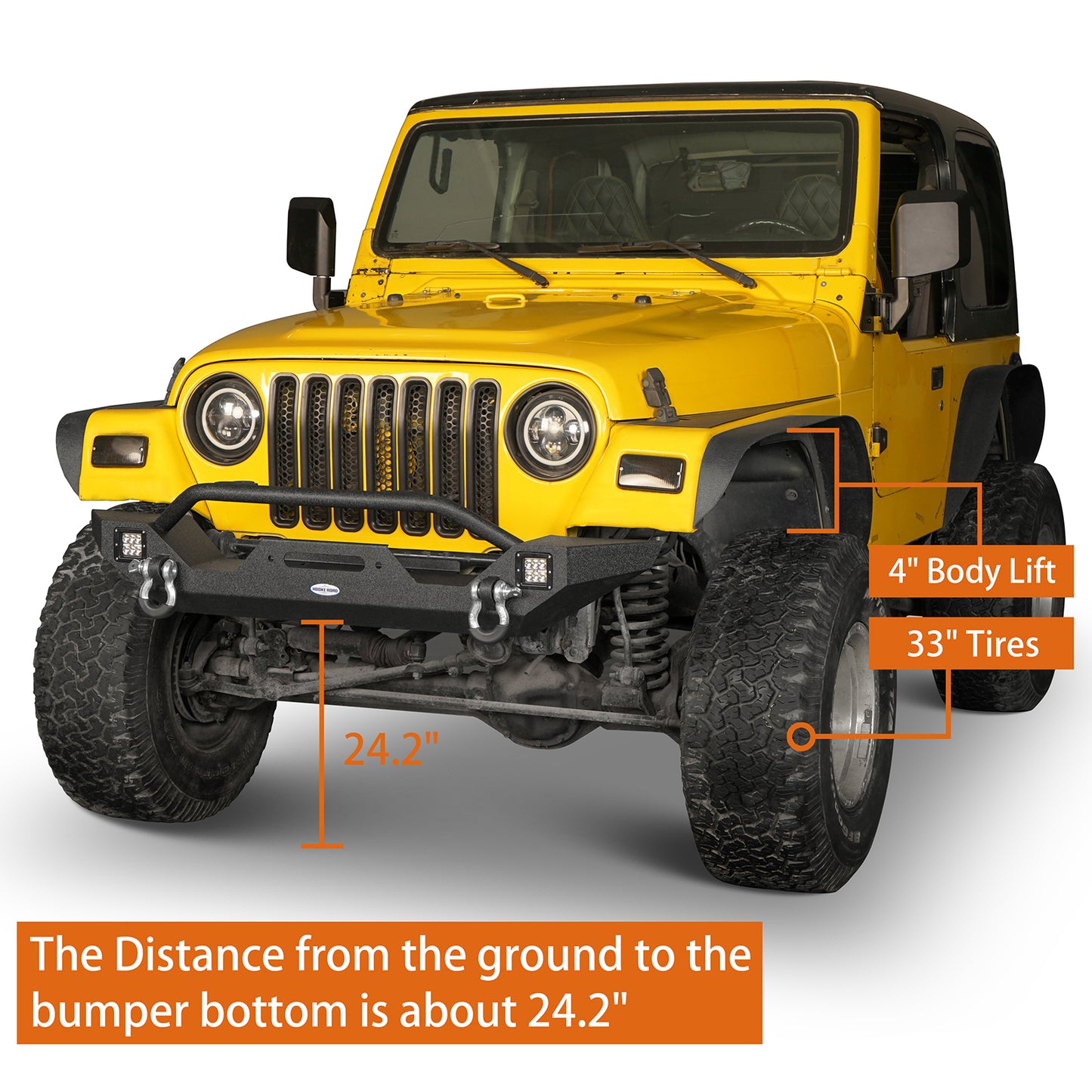 Different Trail Front Bumper & Rear Bumper Combo for 1997-2006 Jeep Wrangler TJ - Ultralisk 4x4 ULB.1010+ULB.1012  10