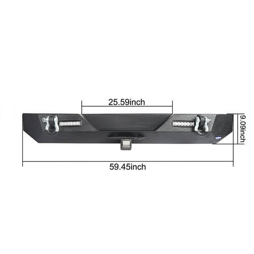 Jeep TJ Stinger Front Bumper and Rear Bumper Combo for 1987-2006 Jeep Wrangler TJ YJ ultralisk4x4 ULB.1013+ULB.1009 17