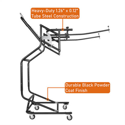 Jeep Wrangler TJ JK JL Ford Bronco Hardtop Removal Tool Movable Holder Lift Cart MMR10060 11