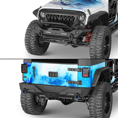 Different Trail Front Bumper & Rear Bumper Combo For 2007-2018 Jeep Wrangler JK - Ultralisk 4x4