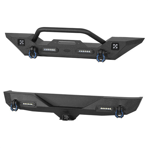 Different Trail Front Bumper & Rear Bumper Combo For 2007-2018 Jeep Wrangler JK - Ultralisk 4x4