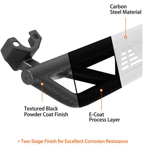 Jeep Wrangler JK 2-Door Side Steps Side Armor Off Road Parts - Ultralisk4x4 ul2087 13