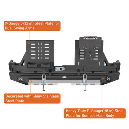 KarooCargo Rear Bumper For 2010-2024 Toyota 4Runner - Ultralisk4x4 -u9811s-11