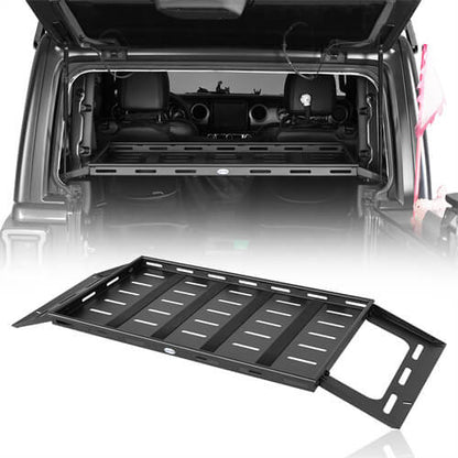 Lightweight Steel Basket Cargo Rack For 2018-2024 Jeep Wrangler JL 2-Door Hard Top- Ultralisk4x4-u3061s-1