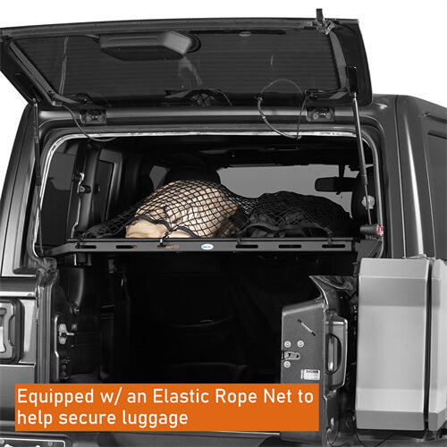 Lightweight Steel Basket Cargo Rack For 2018-2024 Jeep Wrangler JL 2-Door Hard Top- Ultralisk4x4-u3061s-10