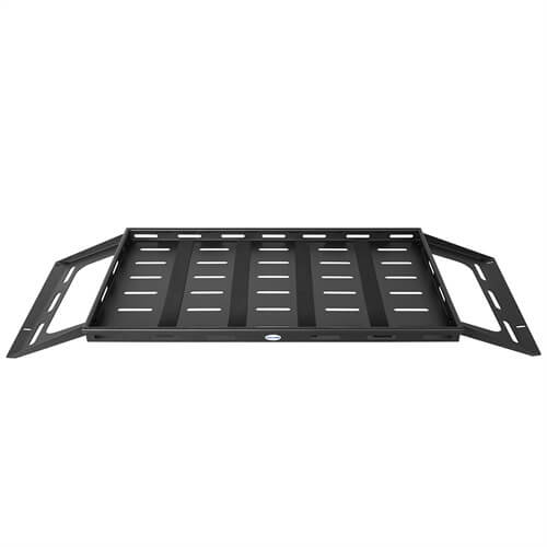 Lightweight Steel Basket Cargo Rack For 2018-2024 Jeep Wrangler JL 2-Door Hard Top- Ultralisk4x4-u3061s-13