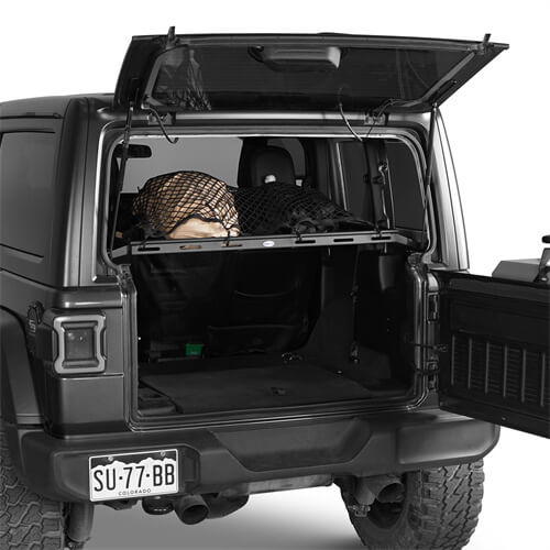 Lightweight Steel Basket Cargo Rack For 2018-2024 Jeep Wrangler JL 2-Door Hard Top- Ultralisk4x4-u3061s-4