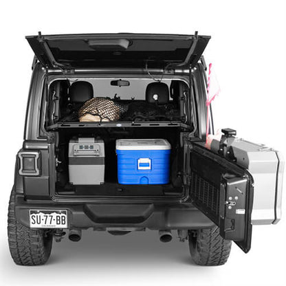 Lightweight Steel Basket Cargo Rack For 2018-2024 Jeep Wrangler JL 2-Door Hard Top- Ultralisk4x4-u3061s-5