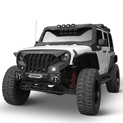 Front Bumper w/Grille Guard & Rear Bumper for 2007-2018 Jeep Wrangler JK ultralisk4x4 ULB.2038+2030 3