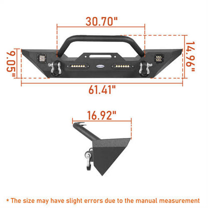 Jeep JT Mid Width Front Bumper & Rear Bumper for 2020-2024 Jeep Gladiator JT ul30187003s 10