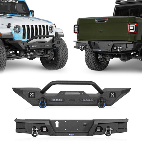 Mid Width Front Bumper & Rear Bumper(20-24 Jeep Gladiator JT) - ultralisk4x4