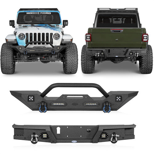 Mid Width Front Bumper & Rear Bumper(20-24 Jeep Gladiator JT) - ultralisk4x4