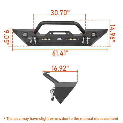 Jeep JT Mid Width Front Bumper & Rear Bumper & Running Boards for 2020-2023 Jeep Gladiator JT Ultralisk 4x4 ULB.3018+7003+7000 27