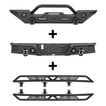 Mid Width Front Bumper & Rear Bumper & Running Boards(20-24 Jeep Gladiator JT) - Ultralisk 4x4