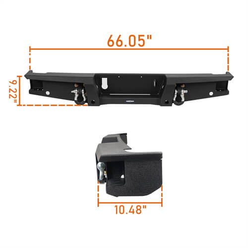 Jeep JT Mid Width Front Bumper & Rear Bumper & Side Steps for 2020-2023 Jeep Gladiator JT ultralisk4x4 ULB.3018+7003+7001 22