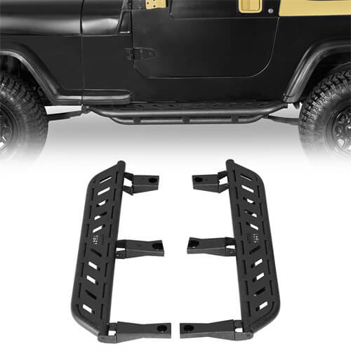 Nerf Side Step Bars For 1987-1995 Jeep Wrangler YJ - Ultralisk4x4 -u1065s-1