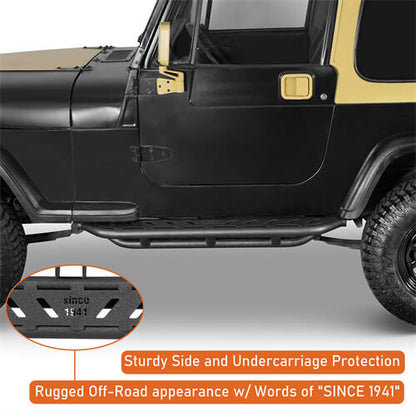 Nerf Side Step Bars For 1987-1995 Jeep Wrangler YJ - Ultralisk4x4 -u1065s-6