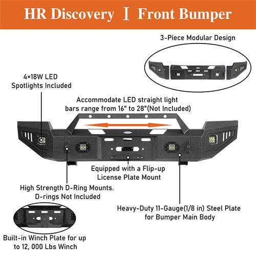 Front Bumper Off-Road For 2003-2005 Ram 2500 - Ultralisk4x4 ul6465- 11