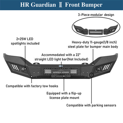 Off-Road Front Bumper For 2016-2018 GMC Sierra 1500 - Ultralisk4x4-u9461-10