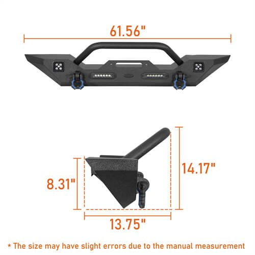 Different Trail Front & Rear Bumper Combo For 2018-2025 Jeep Wrangler JL - Ultralisk 4x4