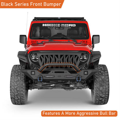 Steel Front Winch Bumper w/Accent Lighting For 2007-2024 Jeep Wrangler JK & JL & Gladiator JT - ultralisk4x4