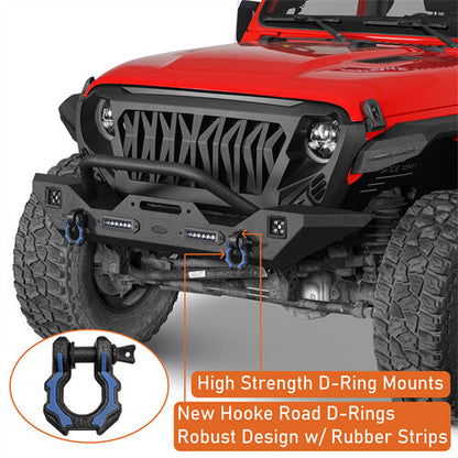 Steel Front Winch Bumper w/Accent Lighting For 2007-2024 Jeep Wrangler JK & JL & Gladiator JT - ultralisk4x4