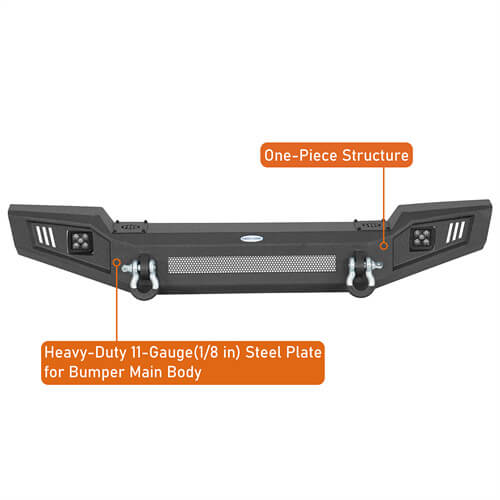 Off Road Front Bumper w/ LED spotlights included For 1997-1906 Jeep Wrangler TJ - Ultralisk4x4