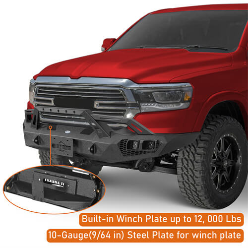 Off-Road Front Bumper For 2019-2024 Ram 1500 - Ultralisk4x4-u6036-6