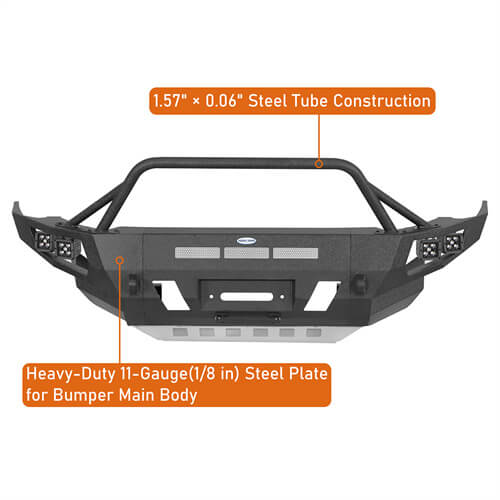 Off Road Full Width Front Bumper w/ LED Spot Lights For 2014-2024 Toyota 4Runner - Ultralisk4x4