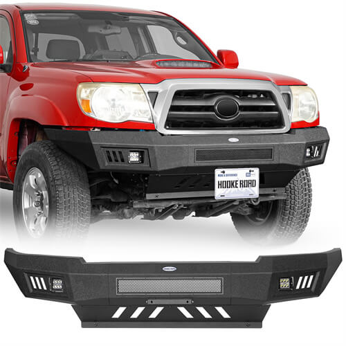 Off-Road Front Bumper w/ LED spotlights included For 2005-2011 Toyota Tacoma - Ultralisk4x4-u4024-1