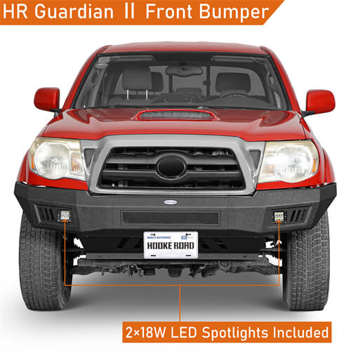 Off-Road Front Bumper w/ LED spotlights included For 2005-2011 Toyota Tacoma - Ultralisk4x4-u4024-4