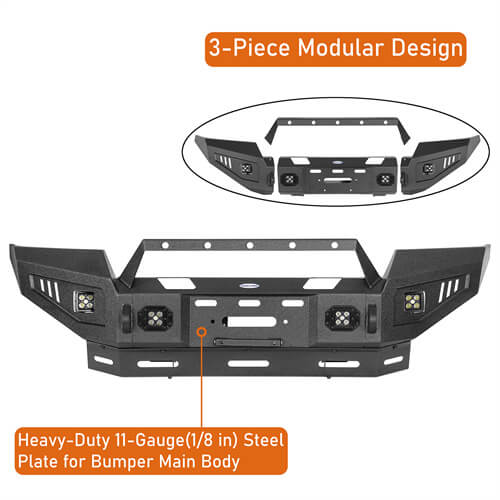 Off Road Front Bumper w/ Winch Plate For 2004-2008 Ford F-150 - Ultralisk4x4-u8006-7