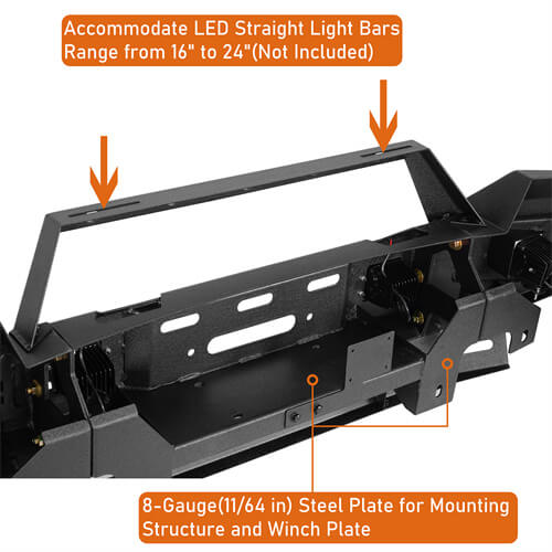 Off Road Front Bumper w/ Winch Plate For 2004-2008 Ford F-150 - Ultralisk4x4-u8006-8