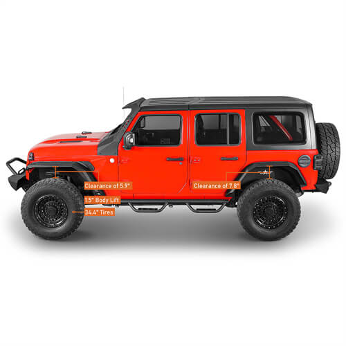 Front Fender Flares Off-Road For 2018-2024 Jeep Wrangler JL - Ultralisk4x4 ul3055- 5