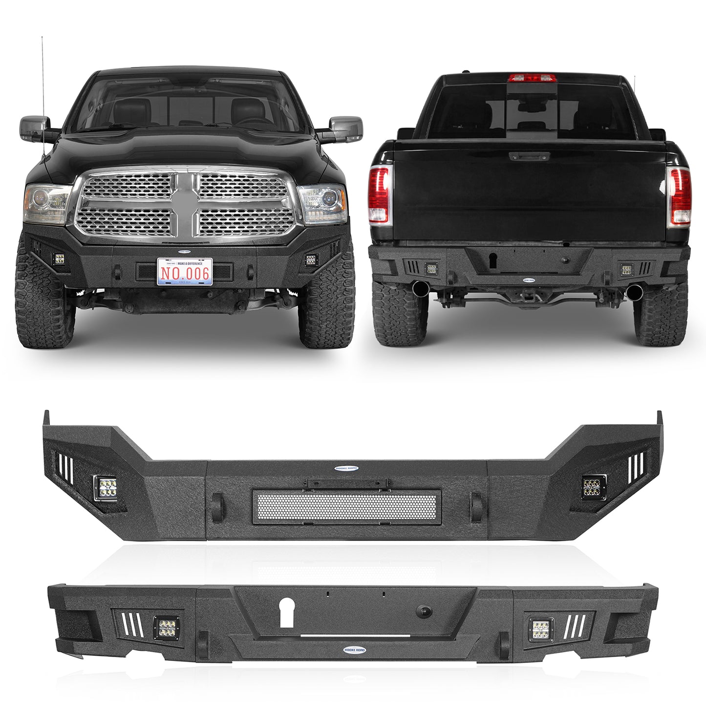 Off-Road Front & Rear Bumper For 2013-2018 Ram 1500 (Excluding Rebel) - Ultralisk4x4