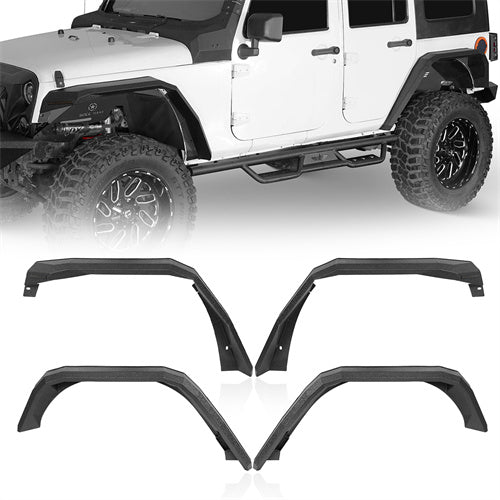 Off Road Front & Rear Fender Flares For 2007-2018 Jeep Wrangler JK - Ultralisk4x4