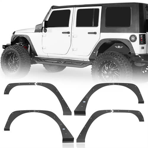 Front & Rear Fender Flare Kit Jeep Wrangler Off-Road For 2007-2018 Jeep Wrangler JL - Ultralisk4x4 ul2093s- 1