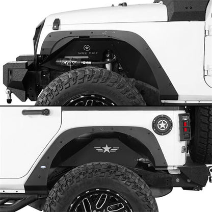 Front & Rear Fender Flare Kit Jeep Wrangler Off-Road For 2007-2018 Jeep Wrangler JL - Ultralisk4x4 ul2093s- 3