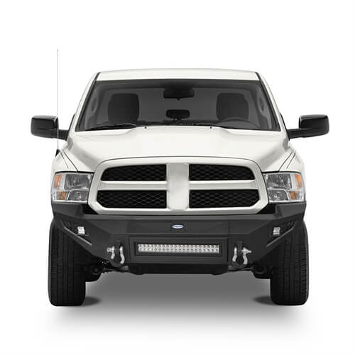 Off-Road Full Width Front Bumper w/ LED spotlights For 2009-2012 Ram 1500 - Ultralisk4x4-u6201-2