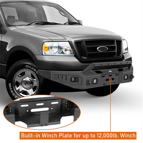 Off-Road Full-Width Front Bumper Aftermarket Truck Accessories For 2004-2008 Ford F-150 - Ultralisk4x4 ul8005 8