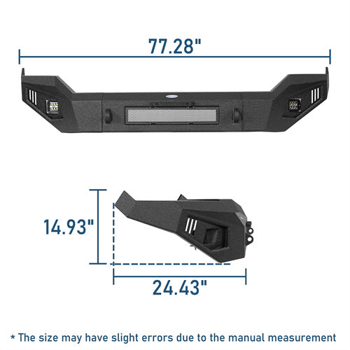 Off-Road Full Width Front Bumper w/ LED Spotlights (2013-2018 Ram 1500, Excluding Rebel) - Ultralisk4x4