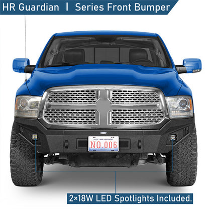 Off-Road Full Width Front Bumper w/ LED Spotlights (2013-2018 Ram 1500, Excluding Rebel) - Ultralisk4x4