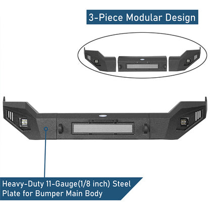 Off-Road Full Width Front Bumper w/ LED Spotlights (2013-2018 Ram 1500, Excluding Rebel) - Ultralisk4x4