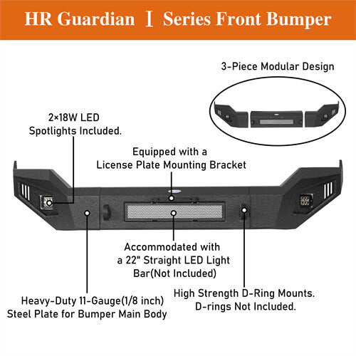 2013-2018 Ram 1500 Off-Road Full Width Front Bumper Aftermarket Truck Accessories - Ultralisk4x4 ul6021s 10